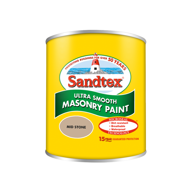 Sandtex Microseal Smooth Masonry Mid Stone 150ml