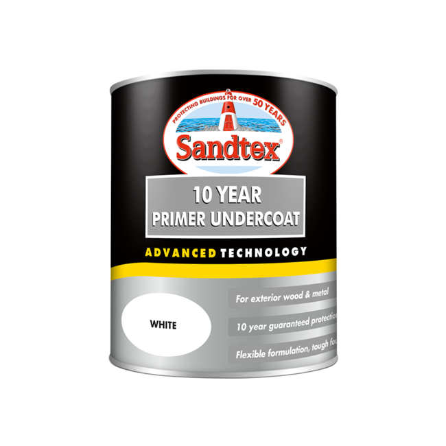 Sandtex 10 Year Primer Undercoat Brilliant White 750ml