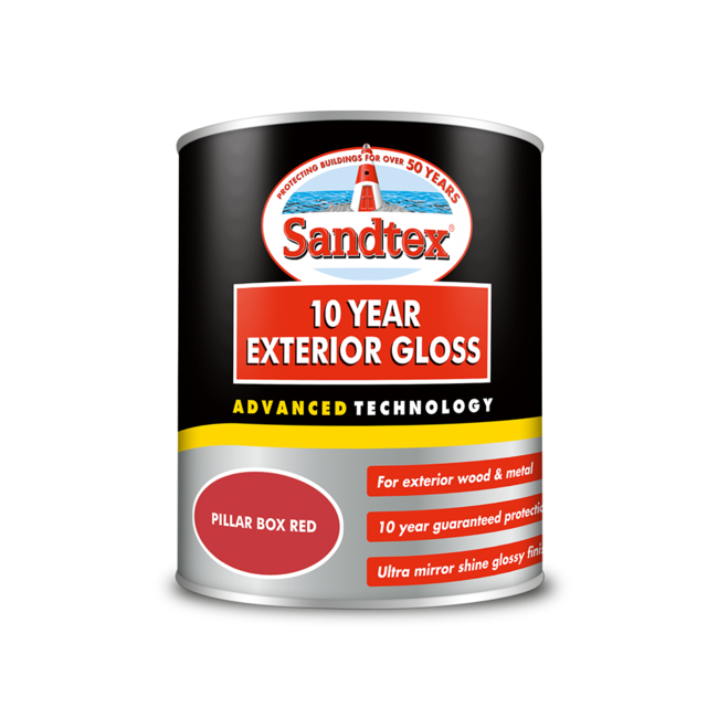 Sandtex 10 Year Gloss Red 750ml