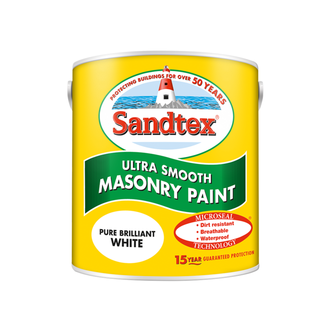 Sandtex Microseal Smooth Masonry Brilliant White 2.5L