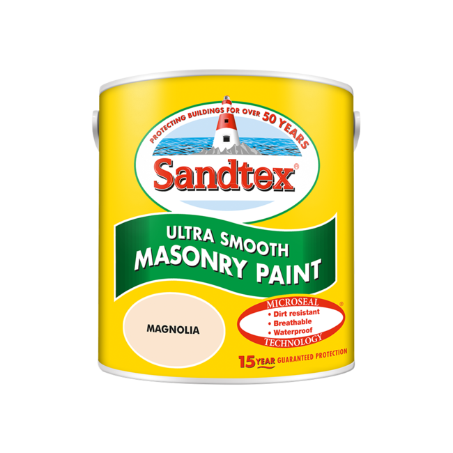 Sandtex Microseal Smooth Masonry Magnolia 2.5L