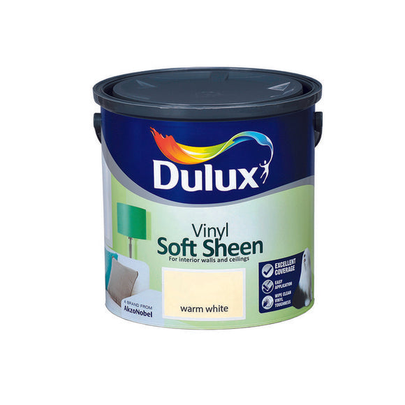Dulux Vinyl Soft Sheen Warm White  2.5L - T.O'Higgins Homevalue - Galway