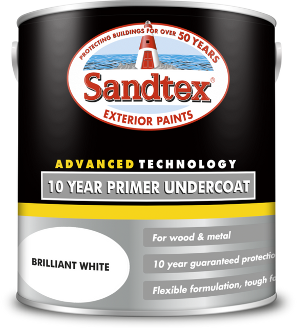 Sandtex 10 Year Primer Undercoat Brilliant White 2.5L - T.O'Higgins Homevalue - Galway