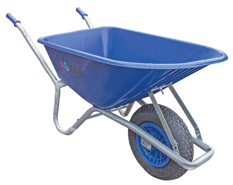 100 Ltr Blue PVC Garden Wheelbarrow Assembled