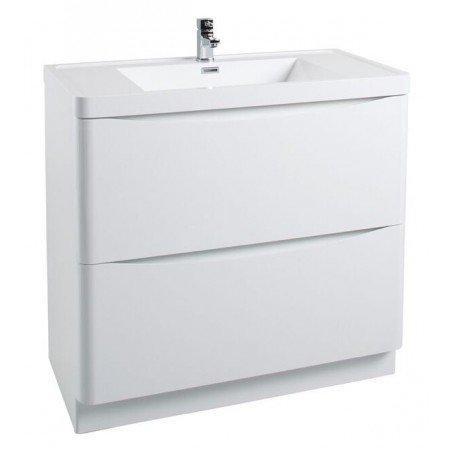 Bali White Gloss Floor Standing Cabinet 900mm - T.O'Higgins Homevalue - Galway