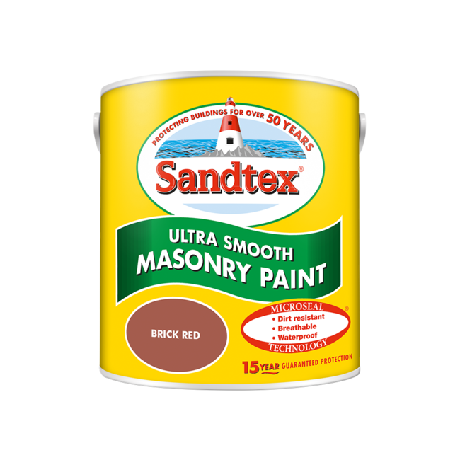 Sandtex Microseal Smooth Masonry Brick Red 2.5L
