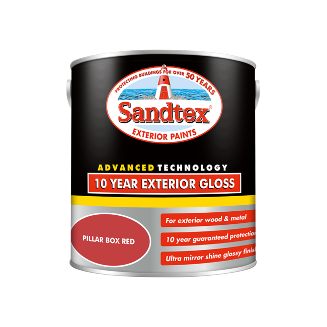 Sandtex 10 Year Gloss Red 2.5L