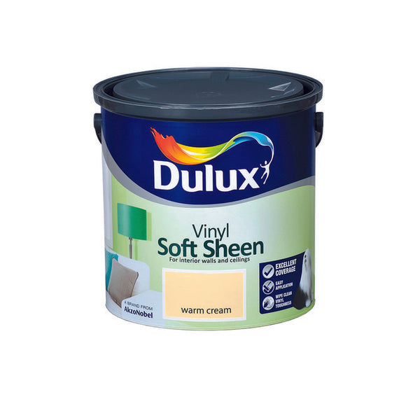 Dulux Vinyl Soft Sheen Warm Cream  2.5L - T.O'Higgins Homevalue - Galway