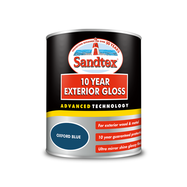 Sandtex 10 Year Gloss Oxford Blue 750ml