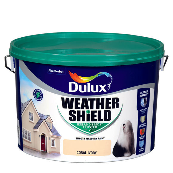 Dulux Weathershield Coral Ivory  10L - T.O'Higgins Homevalue - Galway