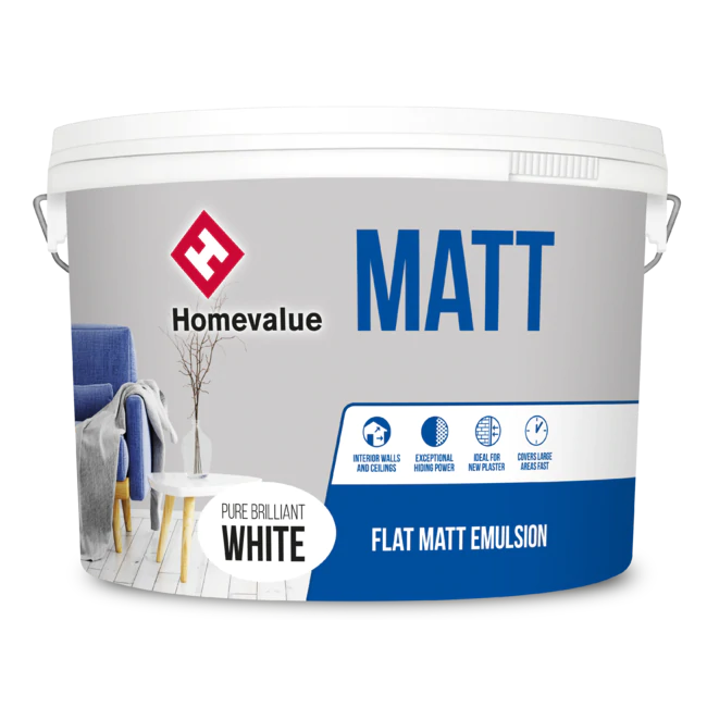Homevalue Matt Emulsion White 10L