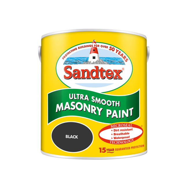 Sandtex Microseal Smooth Masonry Black 2.5L