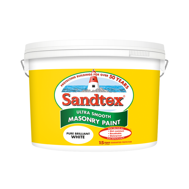 Sandtex Microseal Smooth Masonry Brilliant White 10L