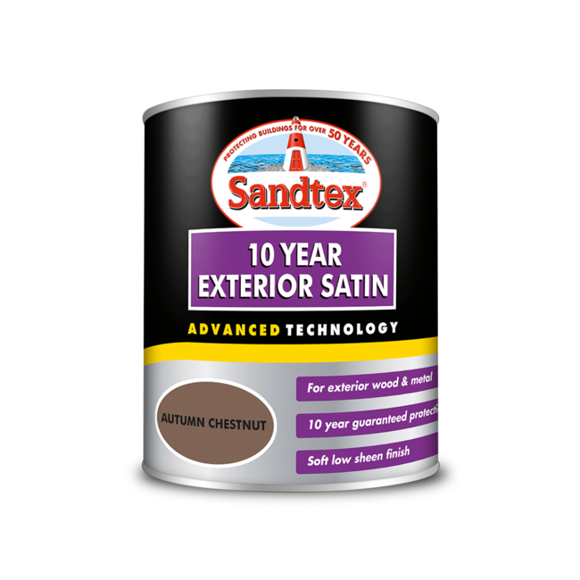 Sandtex 10 Year Satin Autumn Chestnut 750ml