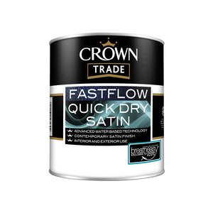 Crown Fastflow Quick Dry Satin White 1L - T.O'Higgins Homevalue - Galway
