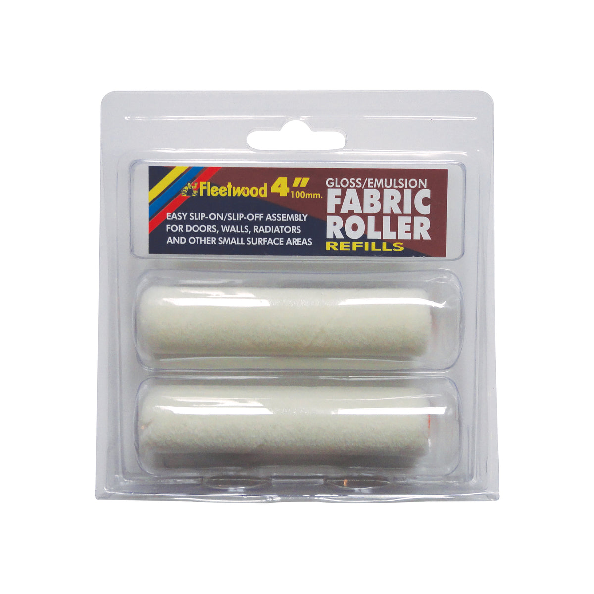 Fleetwood Fabric Roller 4 inch 2 pack