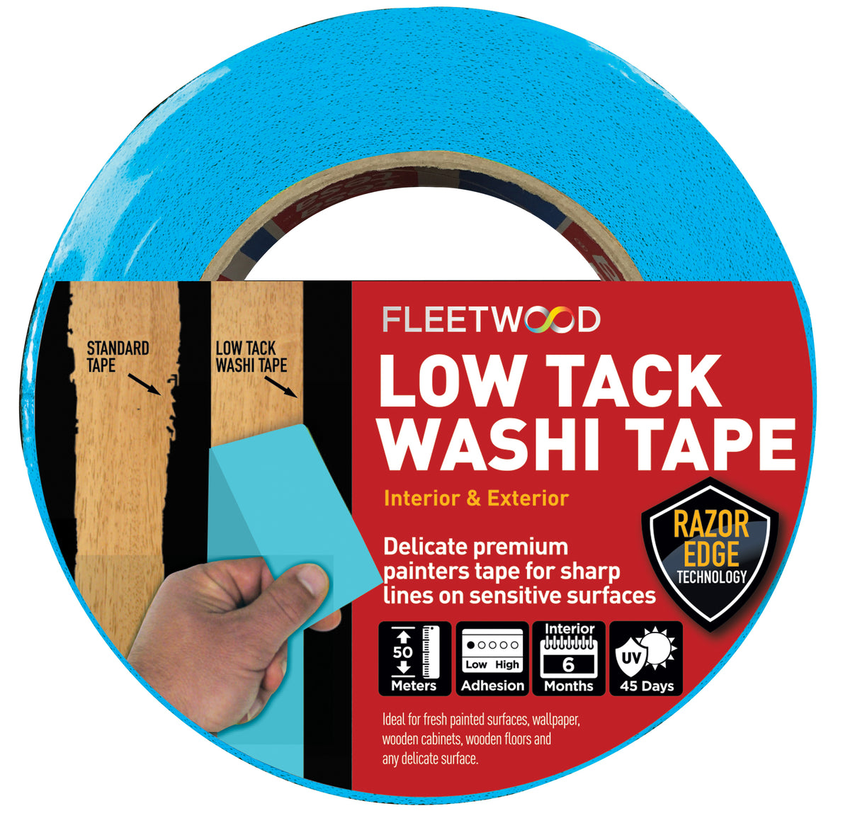 Fleetwood Low Tack Washi Tape 1.5 inch