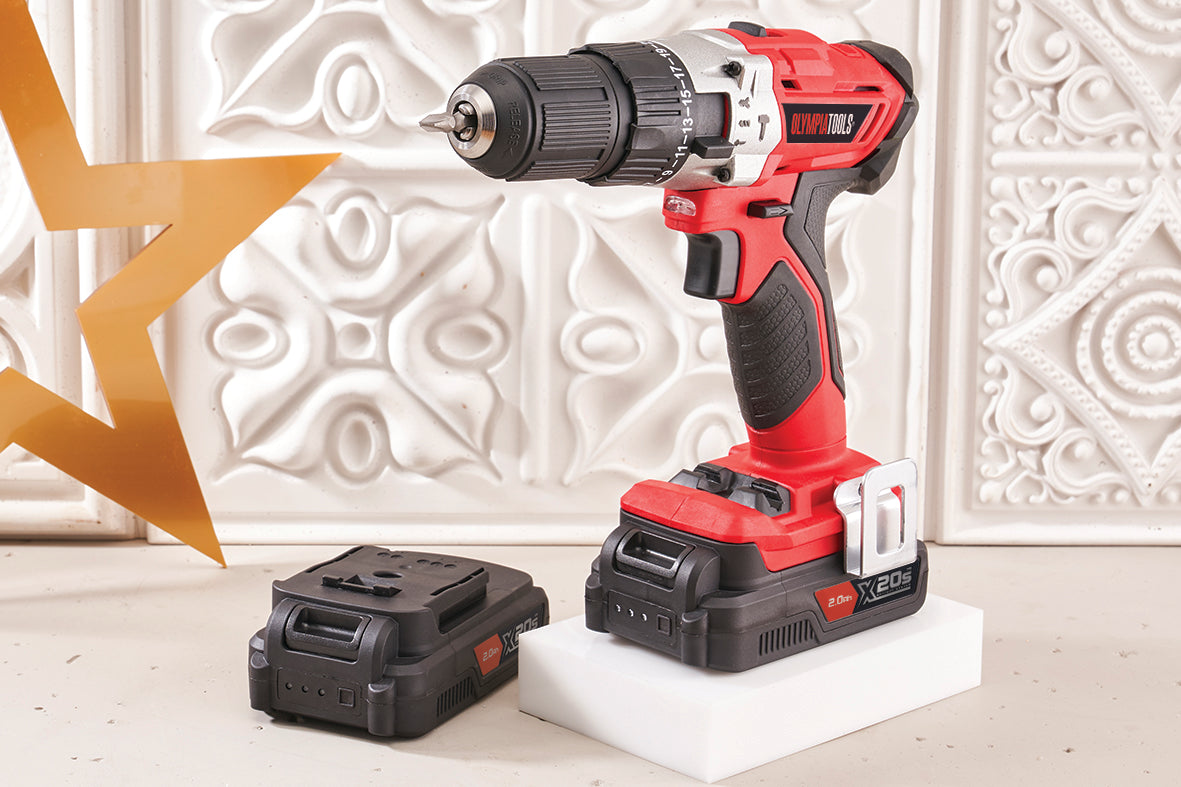 Olympia 20V Combi Drill Twin Battery Bundle