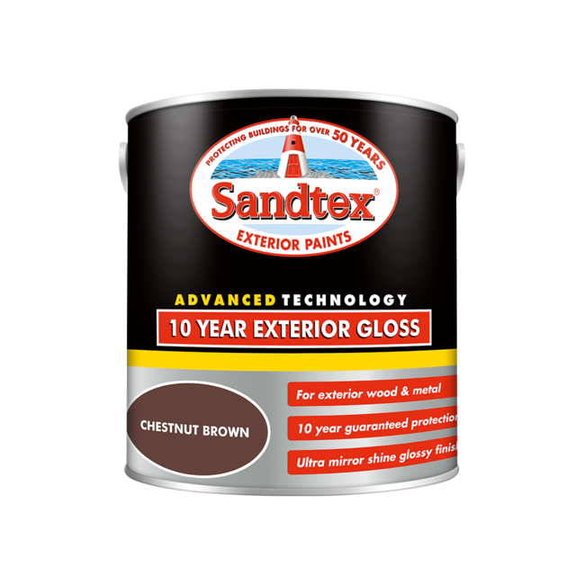 Sandtex 10 Year Gloss Chestnut Brown 2.5L