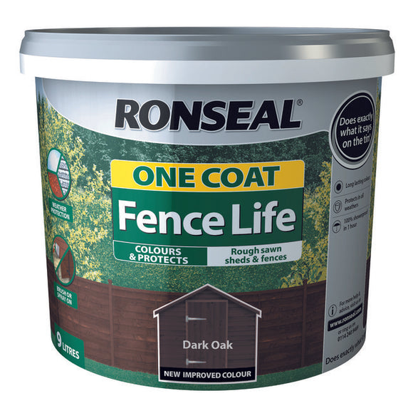 One Coat Fence Life 5L Country Oak - T.O'Higgins Homevalue - Galway