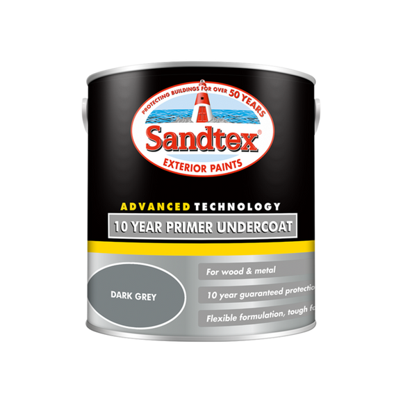 Sandtex 10 Year Primer Undercoat Dark Grey 2.5L - T.O'Higgins Homevalue - Galway