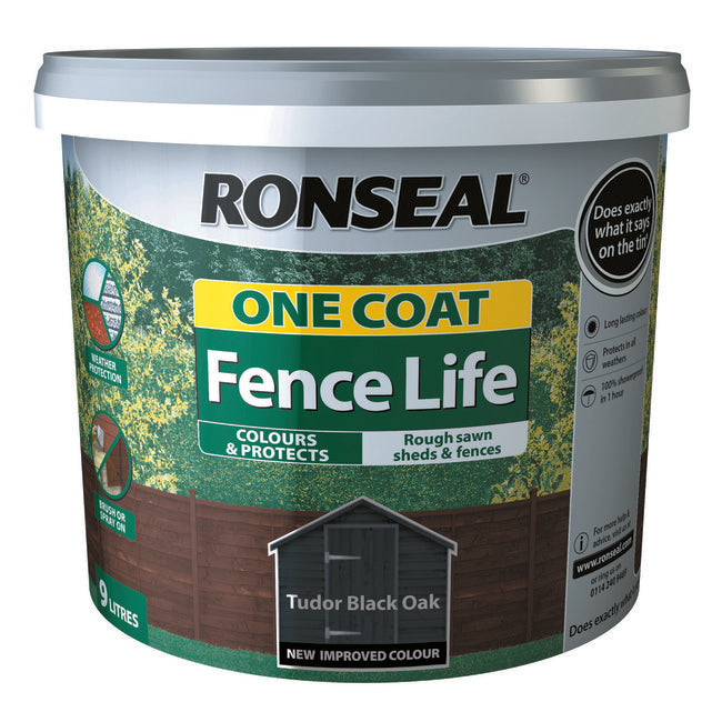 One Coat Fence Life 9L Tudor Black Oak