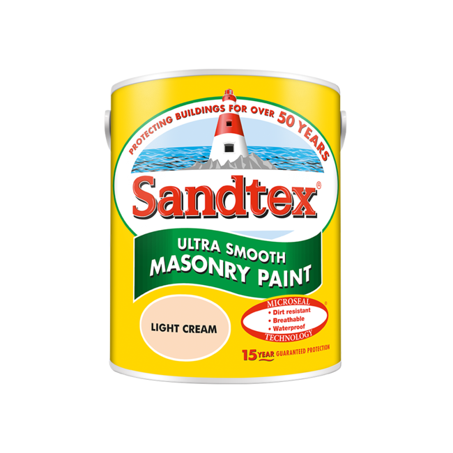 Sandtex Microseal Smooth Masonry Light Cream 5L