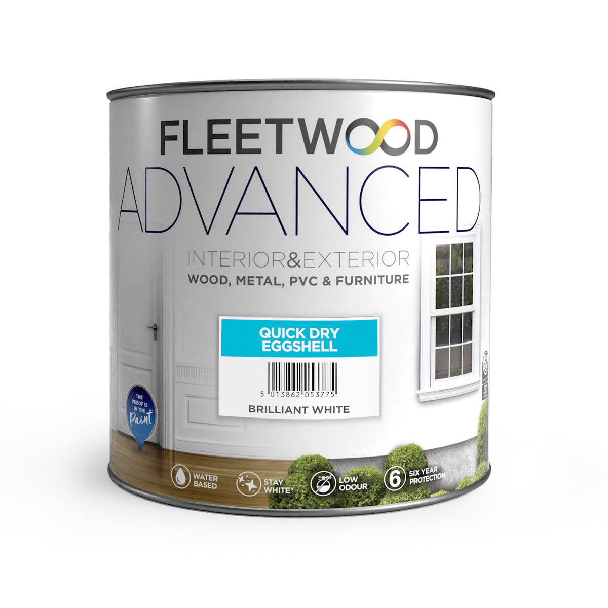 Fleetwood Advanced Quick Dry Eggshell Brilliant White 1L