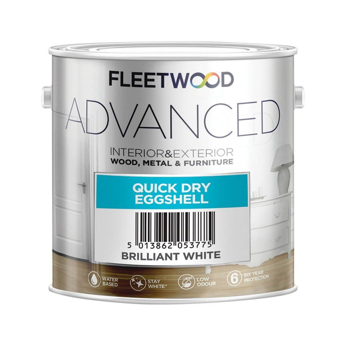 Fleetwood Advanced Quick Dry Eggshell Brilliant White 2.5L