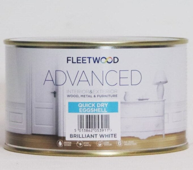 Fleetwood Advanced Quick Dry Eggshell Brilliant White 500ml