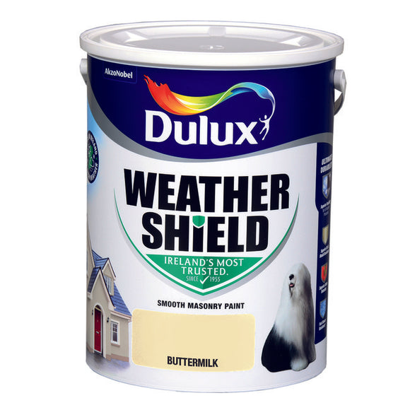 Dulux Weathershield Buttermilk 5L - T.O'Higgins Homevalue - Galway