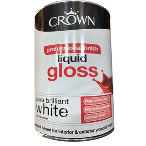 Crown Gloss Pure Brilliant White 1L - T.O'Higgins Homevalue - Galway