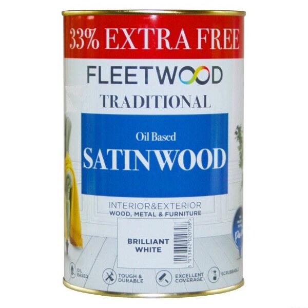 Fleetwood Satinwood Brilliant White 1L