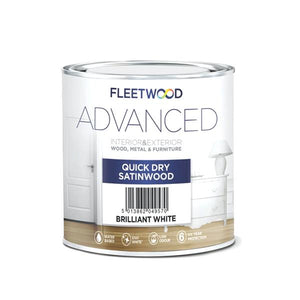 Fleetwood Advanced Quick Dry Satinwood Brilliant White 1L - T.O'Higgins Homevalue - Galway