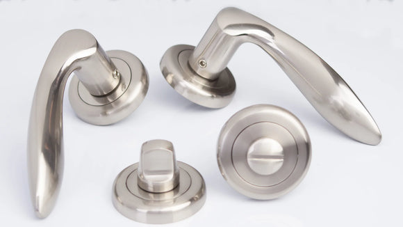 Sonnato Pieta Satin Chrome Bathroom Lockset