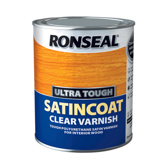 Ronseal Ultra Tough Varnish 750ml Satin Coat - T.O'Higgins Homevalue - Galway