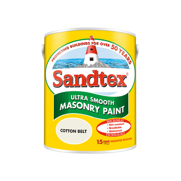Sandtex Microseal Smooth Masonry Cotton Belt 5L - T.O'Higgins Homevalue - Galway