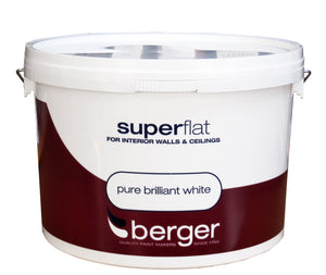 Berger Superflat White Paint 10 Litre - T.O'Higgins Homevalue - Galway
