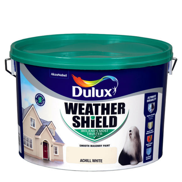 Dulux Weathershield Achill White 10L - T.O'Higgins Homevalue - Galway