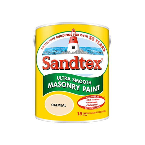 Sandtex Microseal Smooth Masonry Oatmeal 5L - T.O'Higgins Homevalue - Galway
