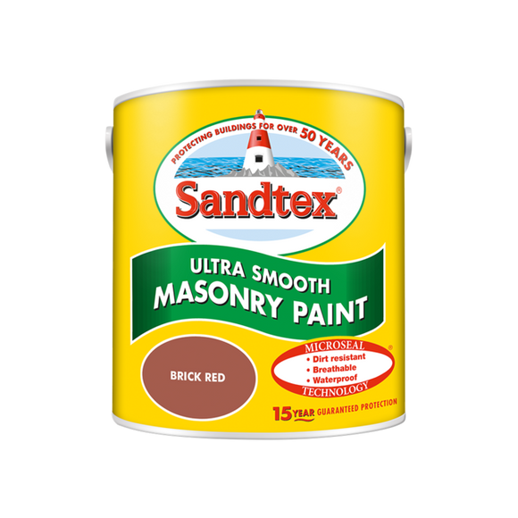 Sandtex Microseal Smooth Masonry Brick Red 2.5L - T.O'Higgins Homevalue - Galway
