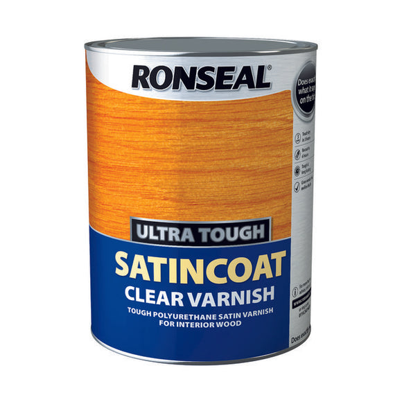 Ronseal Ultra Tough Varnish 5L Satin Coat - T.O'Higgins Homevalue - Galway