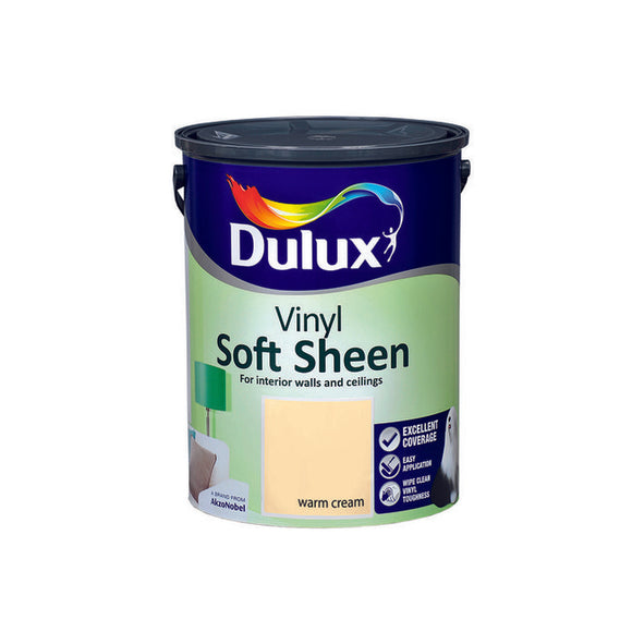 Dulux Vinyl Soft Sheen Warm Cream  5L - T.O'Higgins Homevalue - Galway