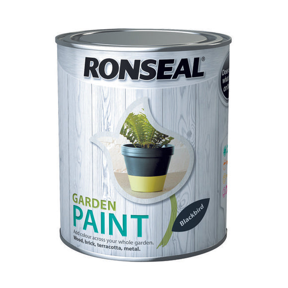 Ronseal Garden Paint 750ml Blackbird - T.O'Higgins Homevalue - Galway