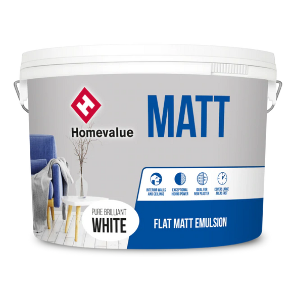 Homevalue Matt Emulsion White 10L - T.O'Higgins Homevalue - Galway