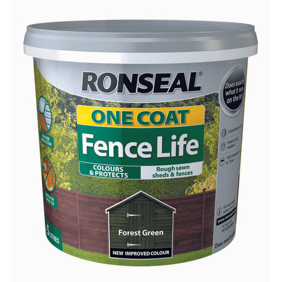 One Coat Fence Life 5L Forest Green - T.O'Higgins Homevalue - Galway
