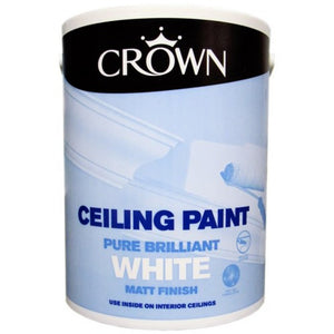 Crown Ceiling Paint Brilliant White 5L - T.O'Higgins Homevalue - Galway