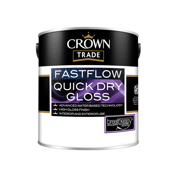 Crown Fastflow Quick Dry Gloss White 1L - T.O'Higgins Homevalue - Galway