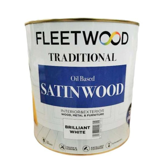 Fleetwood Satinwood Brilliant White 5L - T.O'Higgins Homevalue - Galway