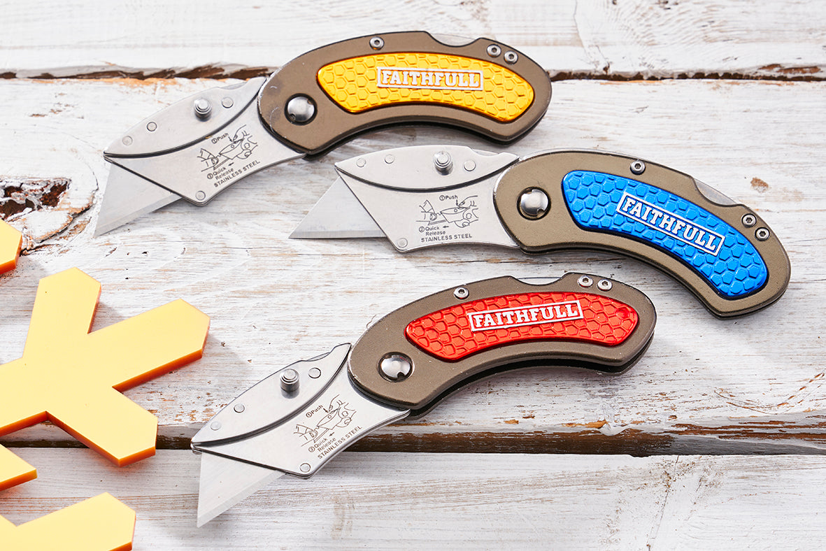 Faithfull Utility Folding Knife with Blade Lock T.O'Higgins Homevalue